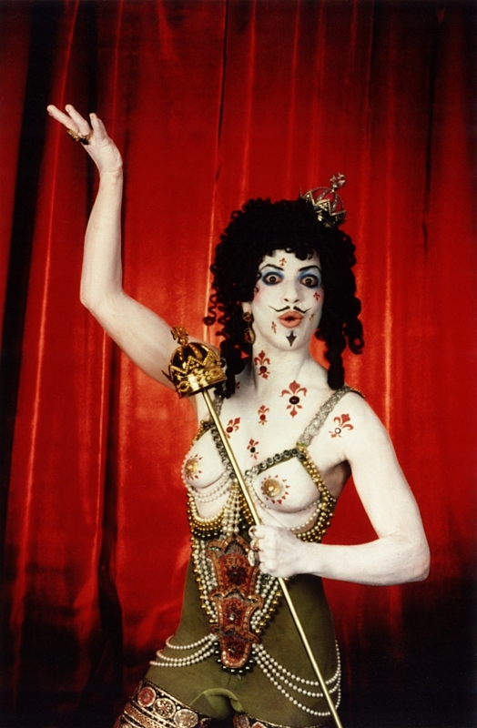 From Annie Sprinkle's Post-Modern Pinups: Pleasure Activist Playing Cards by Annie Sprinkle, 1995. Makeup by Kabuki
